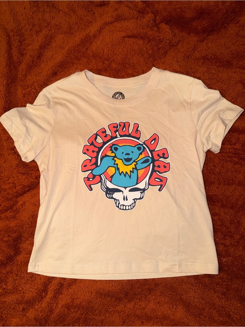 Grateful Dead Graphic Tee - Cream with Blue Bear